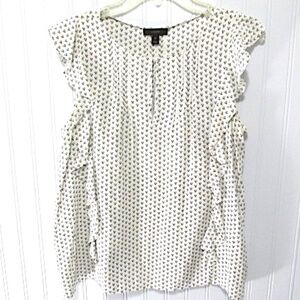 J.CREW Sleeveless Ruffled Silk Top, Size 10